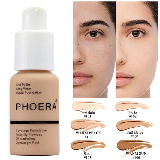 2pcs Explosive Press Type Oil Control Natural Color Matte Concealer Foundation Cream