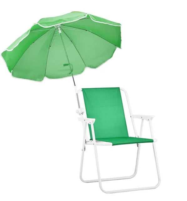 Folding Beach Chair With Umbrella For Adults Lightweight Porable Camping Chair With 265lbs Capacity