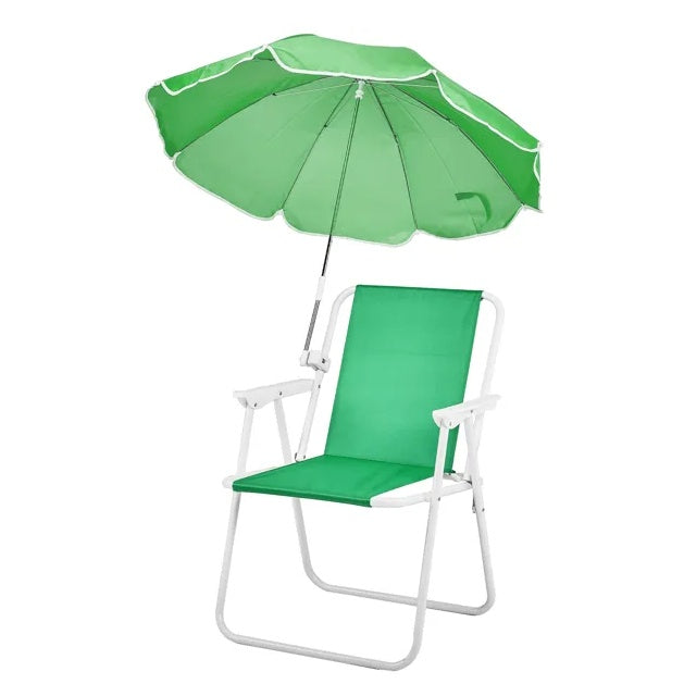 Folding Beach Chair With Umbrella For Adults Lightweight Porable Camping Chair With 265lbs Capacity