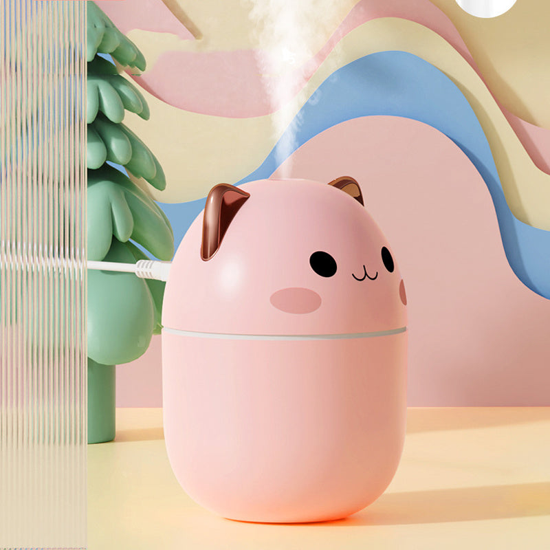 Cute Cat Air Humidifier – Ultra-Silent USB Aromatherapy Diffuser with LED Cool Mist