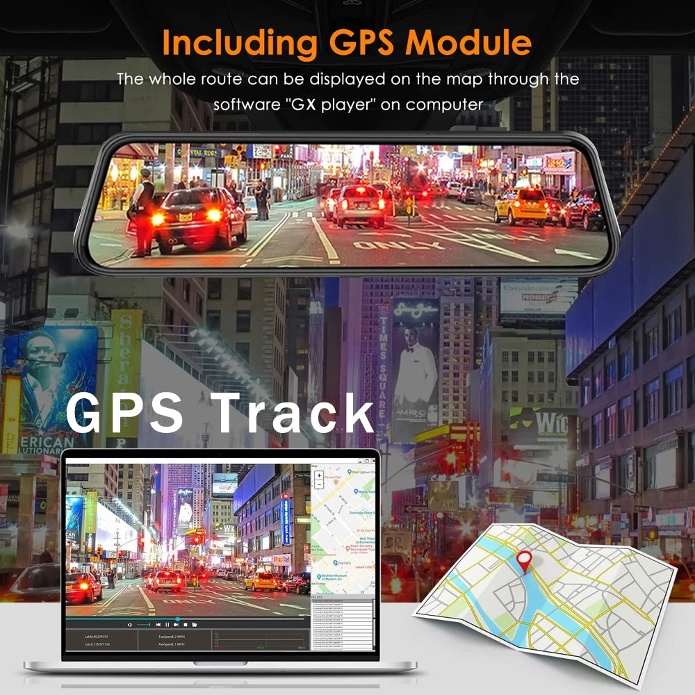 Dash Cam Mirror Screen 4K