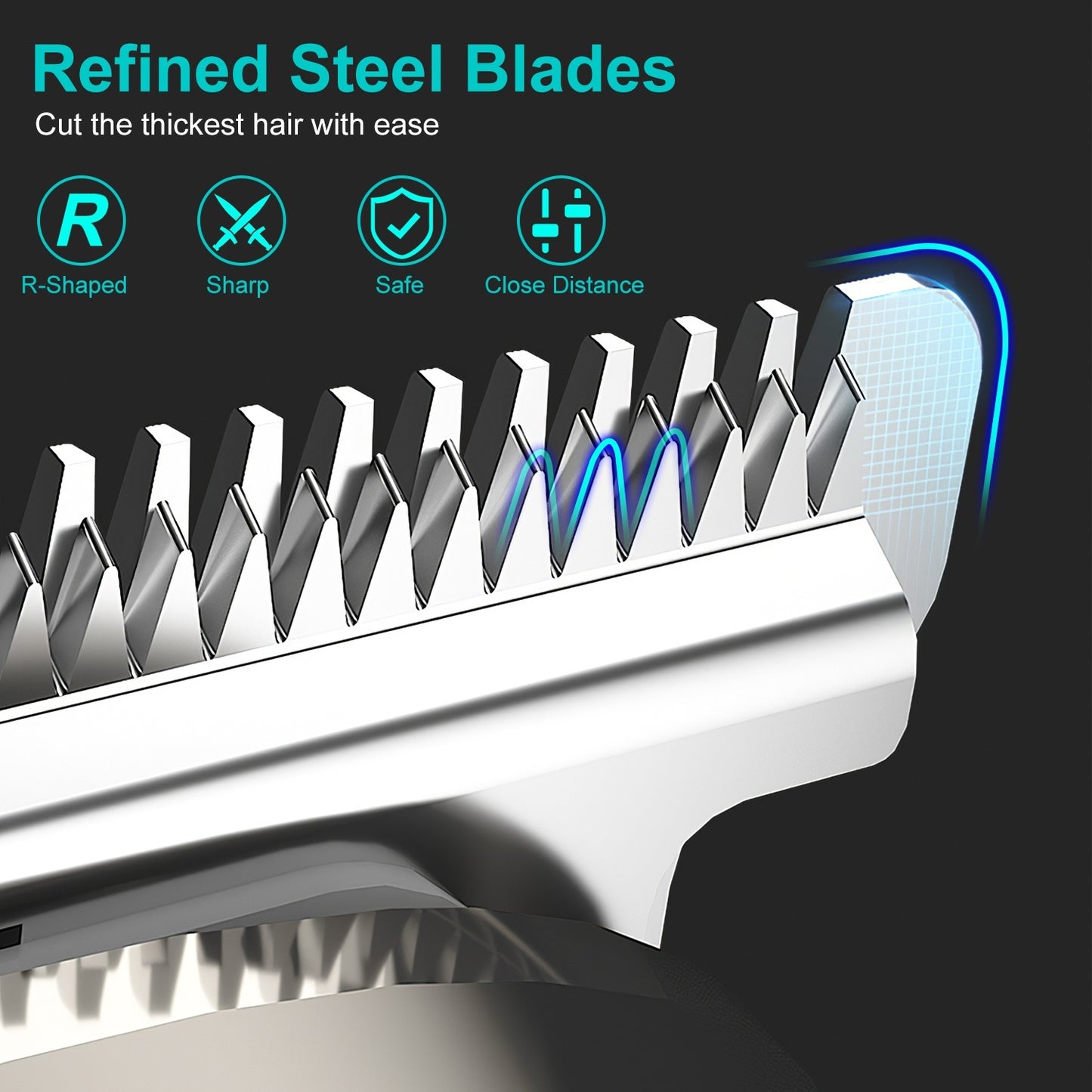 All In One Beard Trimmer For Men With 5 Trimmer Heads IPX5 Waterproof Electric Razor For Face Nose Body Beard Cordless Hair Shaver Clipper Grooming Kit For Men