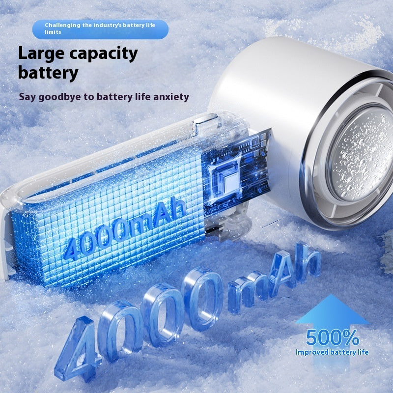 Ice Pack High-Speed Handheld Electric Fan Speed Adjustable Folding Mini USB Fan Portable Outdoor Hanging Neck Small Fan