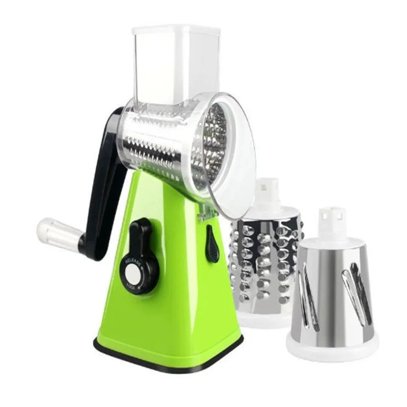 3-in-1 Rotary Cheese Grater & Vegetable Slicer