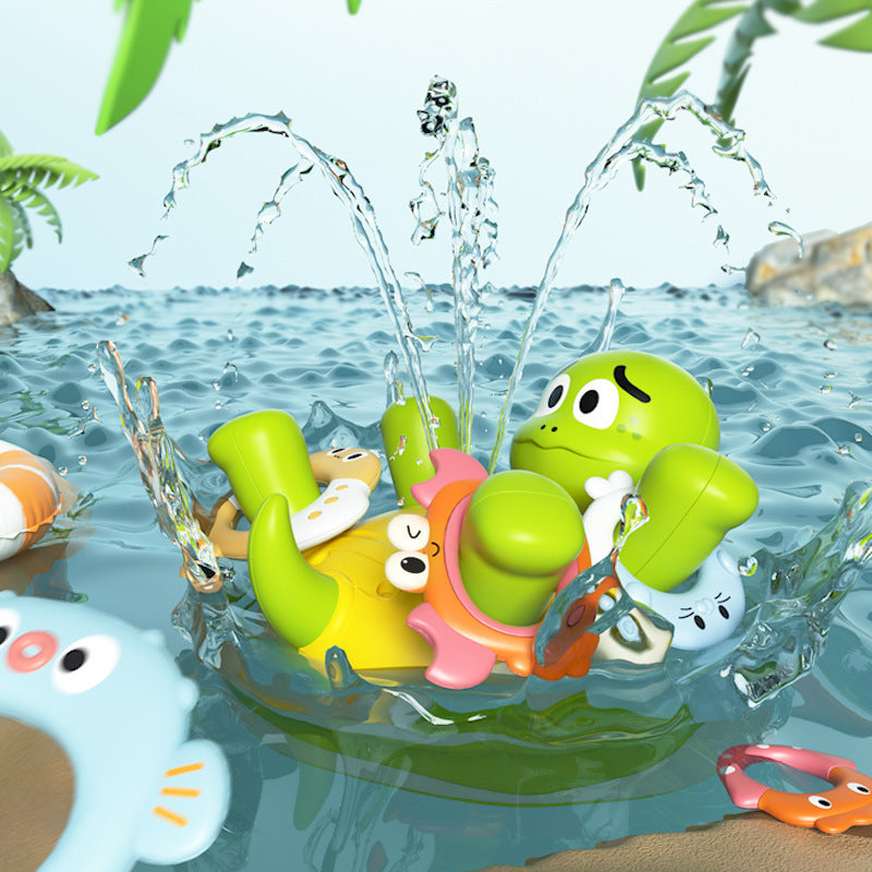 Electric Water Spray Rotating Turtle Water Toy