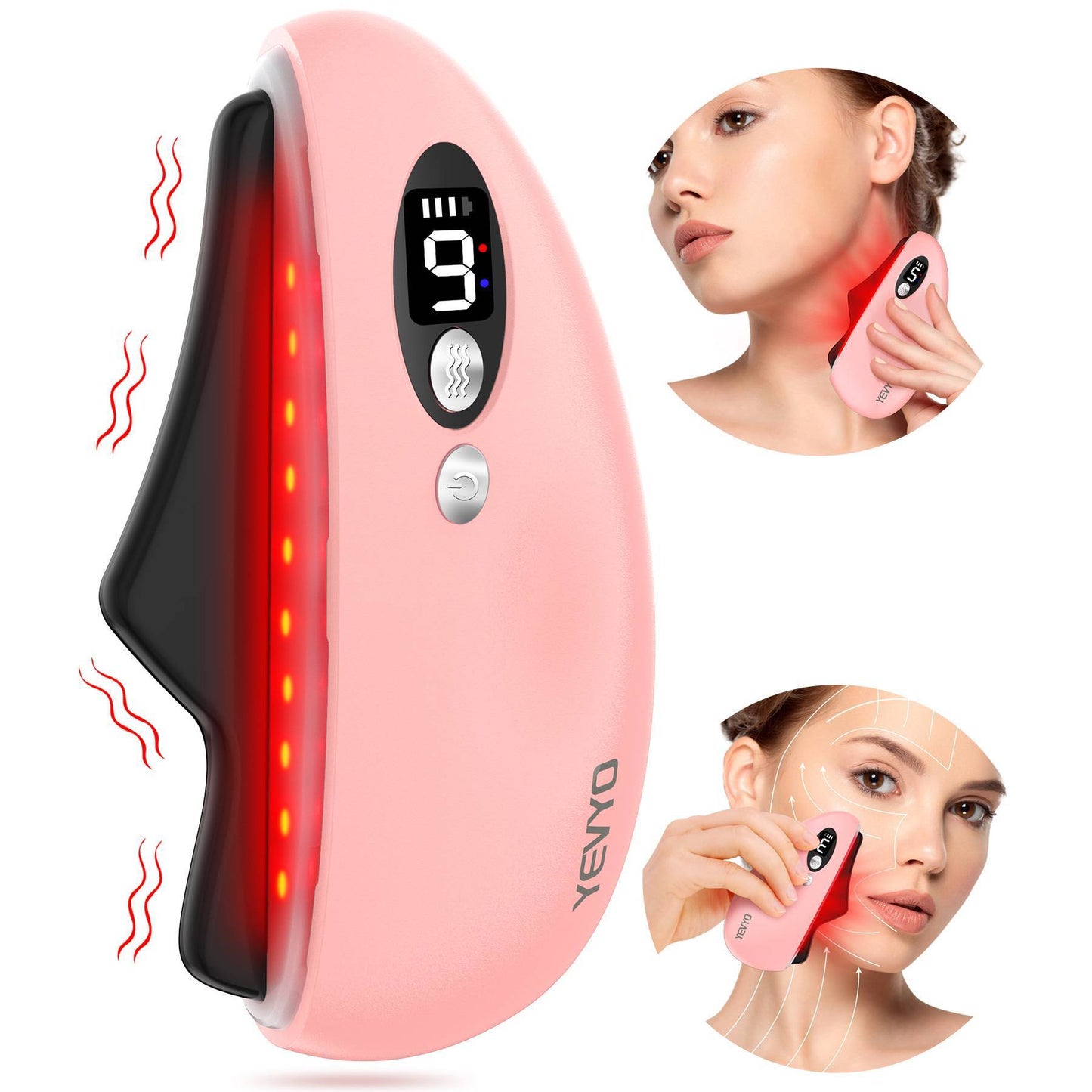 Gua Sha Facial Tool, Electric Black Obsidian Guasha Tool Massage Gua Sha Stone