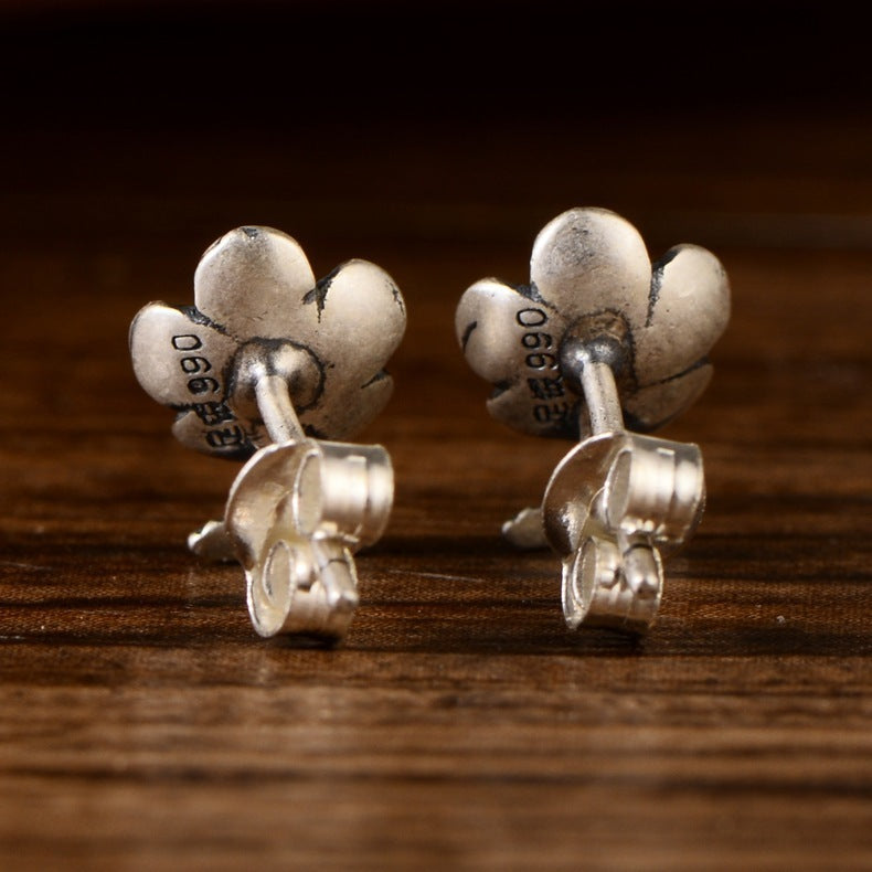 Retro Personality Men And Women Lotus Ear Studs