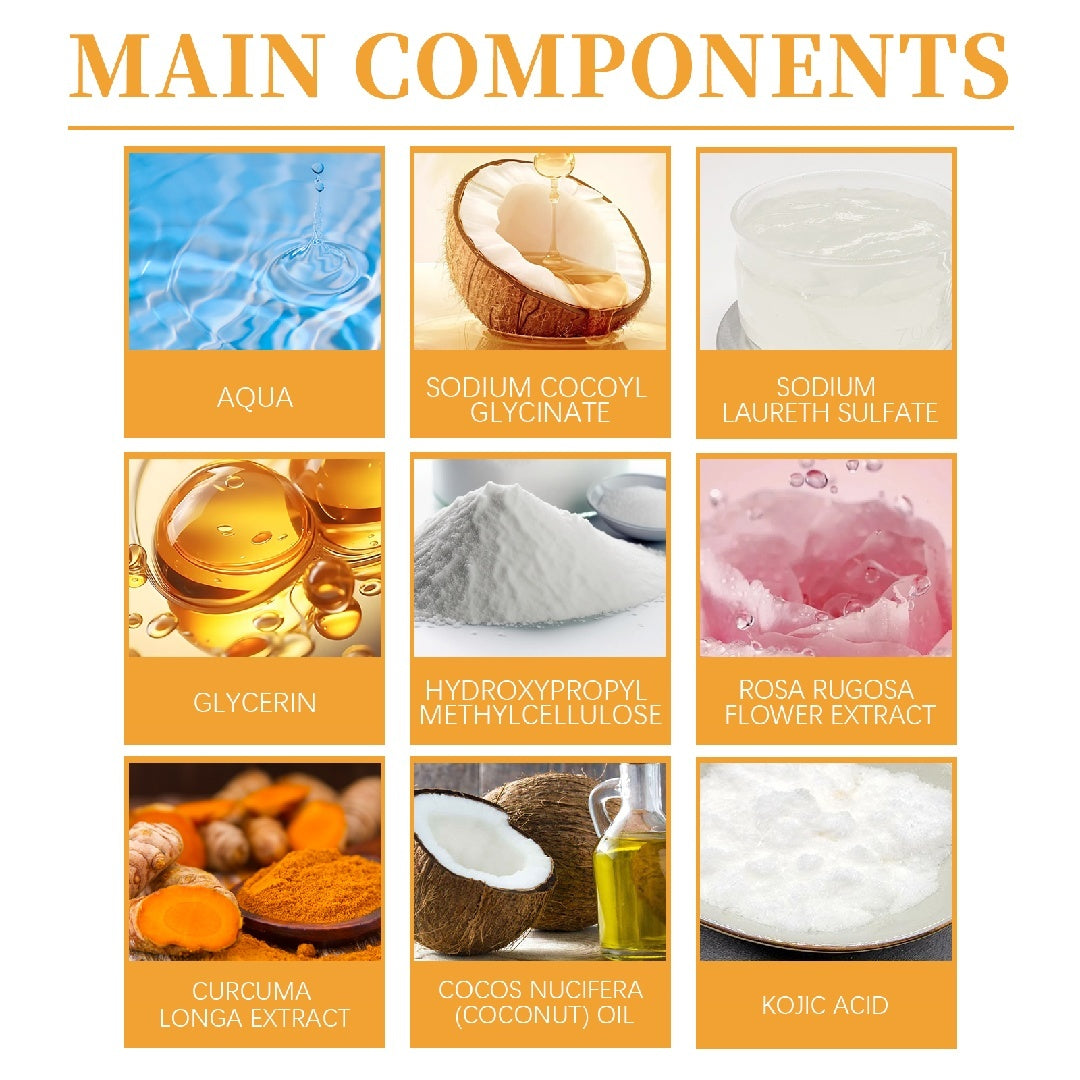 Turmeric Facial Cleanser Deeply Cleanses The Facial Skin, Fades Acne Marks And Acne Marks, And Moisturizes, Brightens And Beautifies The Skin