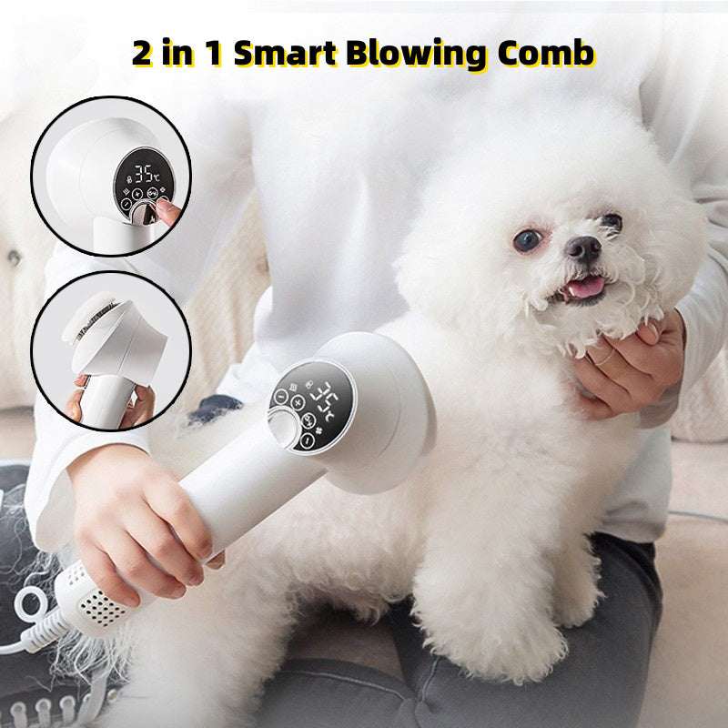 Smart Pet Hair Dryer Dog & Cat Grooming Hairdressing Blow & Comb Silent No Harm Pet Cleaning Supplies Pet Products